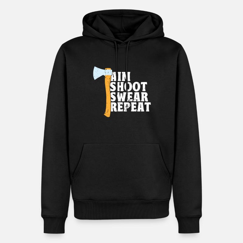 Axe Throw Axe Throwing Game - Men’s Premium Organic Hoodie - black