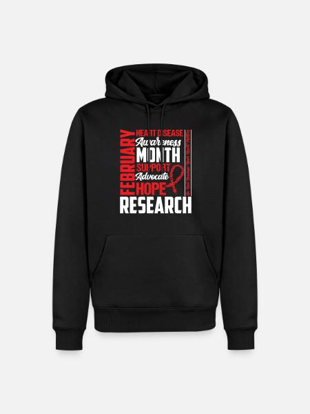 Heart disease - Men’s Premium Organic Hoodie - black