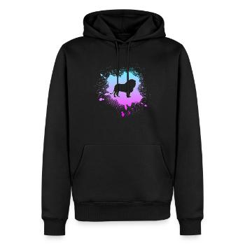 Löwe - Männer Premium Bio Hoodie - Schwarz - Vorne - Nico (187cm)