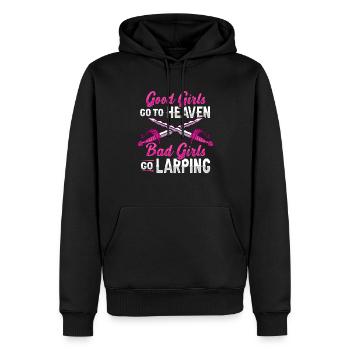 Joueurs de rôle RPG GN - Sweat à capuche Premium bio Homme - noir - Devant - Nico (187cm)