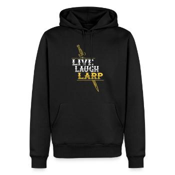 Joueurs de rôle RPG GN - Sweat à capuche Premium bio Homme - noir - Devant - Nico (187cm)
