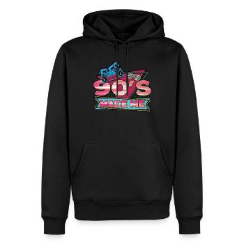 C’est mon costume des années 90 - Sweat à capuche Premium bio Homme - noir - Devant - Nico (187cm)