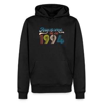 Vintage 1994 Retro Bitrthday Edition Limitée - Sweat à capuche Premium bio Homme - noir - Devant - Nico (187cm)