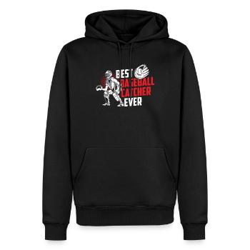 Bester Baseball Fänger Aller Zeiten Catcher Hobby - Männer Premium Bio Hoodie - Schwarz - Vorne - Nico (187cm)