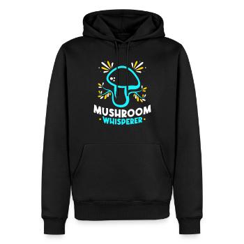 Champignon Whisperer Champignon Whisperer Champignons cueilleurs - Sweat à capuche Premium bio Homme - noir - Devant - Nico (187cm)