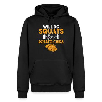 Kartoffelchips Geschenk - Männer Premium Bio Hoodie - Schwarz - Vorne - Nico (187cm)