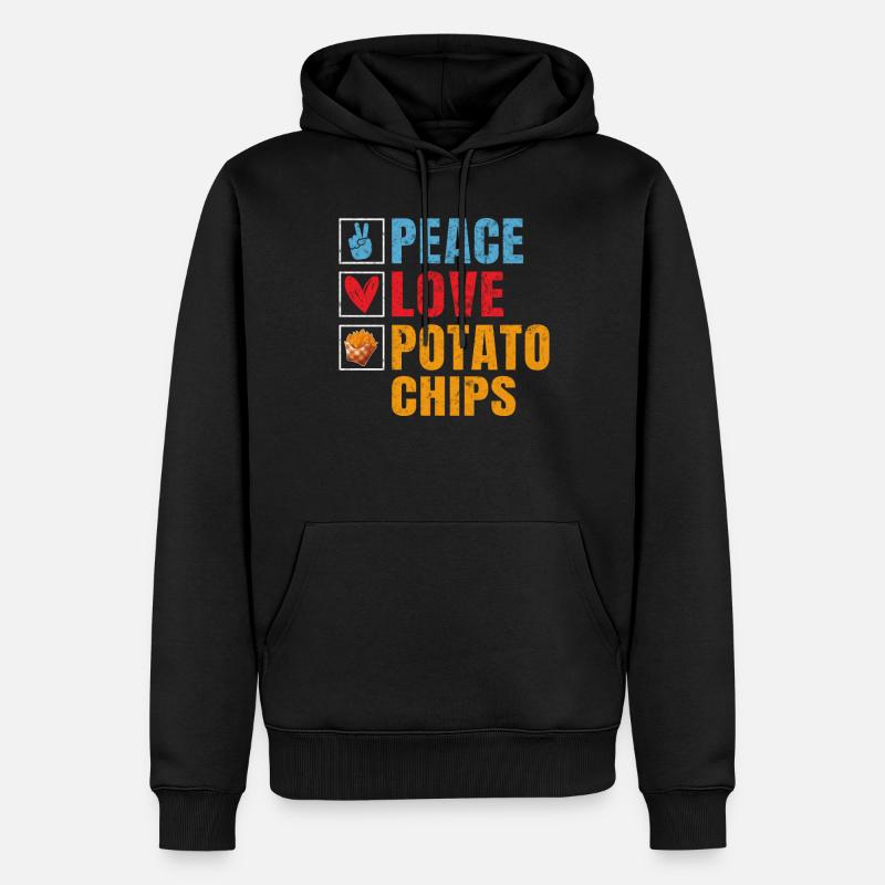 Cadeau de croustilles - Sweat à capuche Premium bio Homme - noir