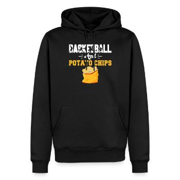 Kartoffelchips Geschenk - Männer Premium Bio Hoodie - Schwarz - Vorne - Nico (187cm)