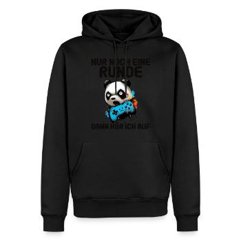 Nur noch eine Runde dann hör ich auf Kinder Gaming - Männer Premium Bio Hoodie - Schwarz - Vorne - Nico (187cm)