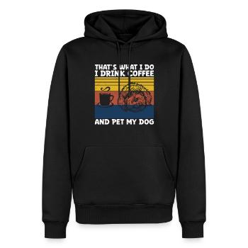 Golden Doodle Hundeliebhaber - Männer Premium Bio Hoodie - Schwarz - Vorne - Nico (187cm)