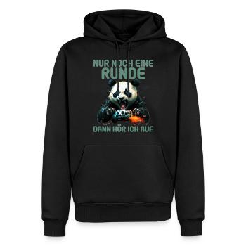 Nur noch eine Runde dann hör ich auf Kinder Gaming - Männer Premium Bio Hoodie - Schwarz - Vorne - Nico (187cm)