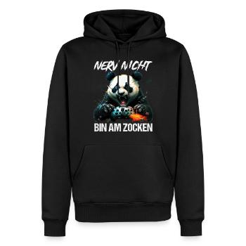 Nur noch eine Runde dann hör ich auf Kinder Gaming - Männer Premium Bio Hoodie - Schwarz - Vorne - Nico (187cm)