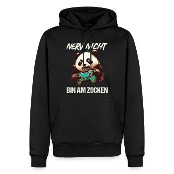 Nur noch eine Runde dann hör ich auf Kinder Gaming - Männer Premium Bio Hoodie - Schwarz - Vorne - Nico (187cm)