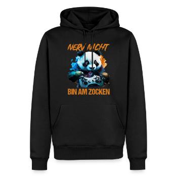 Nur noch eine Runde dann hör ich auf Kinder Gaming - Männer Premium Bio Hoodie - Schwarz - Vorne - Nico (187cm)