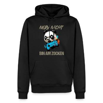 Nur noch eine Runde dann hör ich auf Kinder Gaming - Männer Premium Bio Hoodie - Schwarz - Vorne - Nico (187cm)
