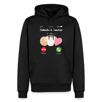 Cafecito Y Chisme Conchas Pan Dulce - Männer Premium Bio Hoodie - Schwarz - Vorne - Nico (187cm)
