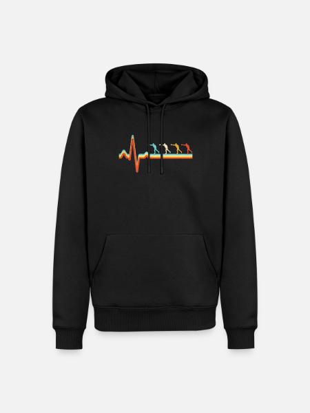 Boxing Retro Heartbeat - Men’s Premium Organic Hoodie - black