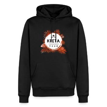 Tour de Crète coloré - Sweat à capuche Premium bio Homme - noir - Devant - Nico (187cm)