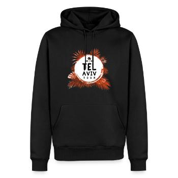 Tel Aviv Tour coloré - Sweat à capuche Premium bio Homme - noir - Devant - Nico (187cm)
