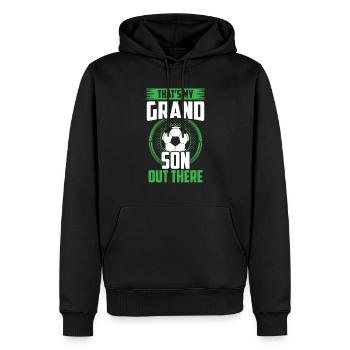 Das Ist Mein Enkel Da Draußen Fußball Hobby Sport - Männer Premium Bio Hoodie - Schwarz - Vorne - Nico (187cm)