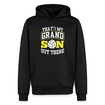 Das Ist Mein Enkel Da Draußen Volleyball Sport - Männer Premium Bio Hoodie - Schwarz - Vorne - Nico (187cm)