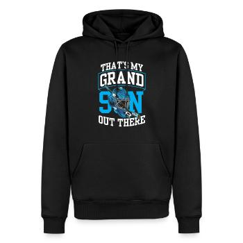Das Ist Mein Enkel Da Draußen Eishockey Sport - Männer Premium Bio Hoodie - Schwarz - Vorne - Nico (187cm)