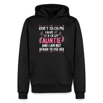 Ich Habe Eine Verrückte Tante Tante Neffe Nichte - Männer Premium Bio Hoodie - Schwarz - Vorne - Nico (187cm)
