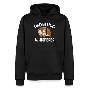Hérisson Whisperer Dictons Pet Cute - Sweat à capuche Premium bio Homme - noir - Devant - Nico (187cm)