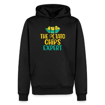 Kartoffelchips Geschenk - Männer Premium Bio Hoodie - Schwarz - Vorne - Nico (187cm)