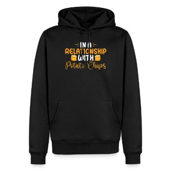 Cadeau de croustilles - Sweat à capuche Premium bio Homme - noir - Devant - Nico (187cm)