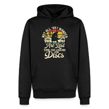 Lustiges Disc Golf & Ultimate Frisbee Spieler - Männer Premium Bio Hoodie - Schwarz - Vorne - Nico (187cm)
