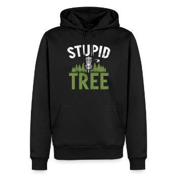 Lustiges Disc Golf & Ultimate Frisbee Spieler - Männer Premium Bio Hoodie - Schwarz - Vorne - Nico (187cm)