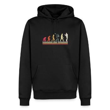 Flûte - Sweat à capuche Premium bio Homme - noir - Devant - Nico (187cm)