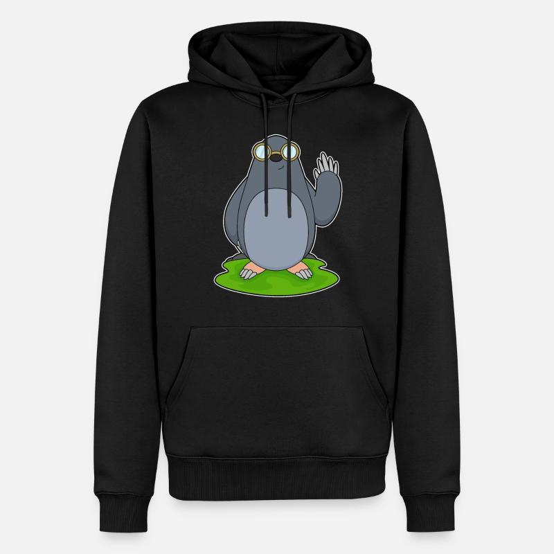 Verres à grains de beauté - Sweat à capuche Premium bio Homme - noir