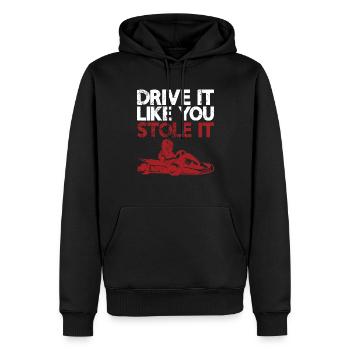 Go karting - Men’s Premium Organic Hoodie - black - Front - Nico (187cm)