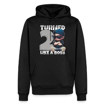 Baby 2. Geburtstag Junge Mädchen Like a Boss - Männer Premium Bio Hoodie - Schwarz - Vorne - Nico (187cm)