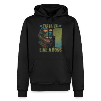 Baby 1. Geburtstag Junge Mädchen Like a Boss - Männer Premium Bio Hoodie - Schwarz - Vorne - Nico (187cm)
