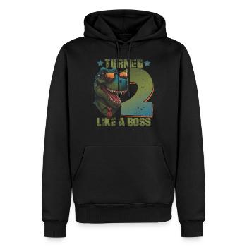 Baby 2. Geburtstag Junge Mädchen Like a Boss - Männer Premium Bio Hoodie - Schwarz - Vorne - Nico (187cm)