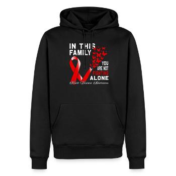 Maladie cardiaque du ruban rouge de la famille Fighter - Sweat à capuche Premium bio Homme - noir - Devant - Nico (187cm)