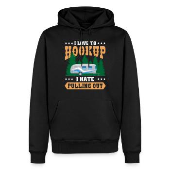 Ich Liebe Es, Funny Camping Zu Verbinden - Männer Premium Bio Hoodie - Schwarz - Vorne - Nico (187cm)