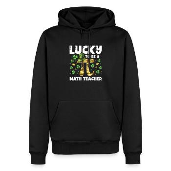 Glücklich, Ein Mathe-lehrer St. Patricks Day Zu - Männer Premium Bio Hoodie - Schwarz - Vorne - Nico (187cm)