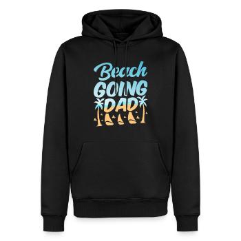 Beach visit Father Beach Beach Beach holiday - Men’s Premium Organic Hoodie - black - Front - Nico (187cm)
