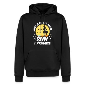 Juste un peu plus de plage promise au soleil - Sweat à capuche Premium bio Homme - noir - Devant - Nico (187cm)