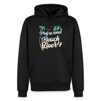 Professional Beach Visitor Holiday Beach Beach - Men’s Premium Organic Hoodie - black - Front - Nico (187cm)