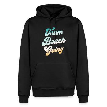 Team Beachgoing Strandurlaub Strand Strandgänger - Männer Premium Bio Hoodie - Schwarz - Vorne - Nico (187cm)