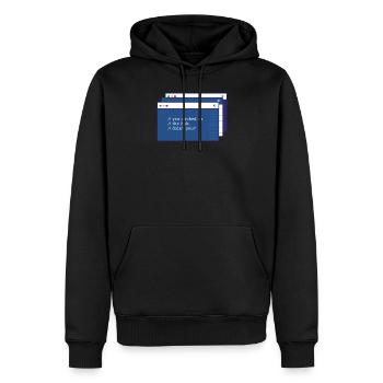 Hacker Programmeur Développeur Informatique - Sweat à capuche Premium bio Homme - noir - Devant - Nico (187cm)