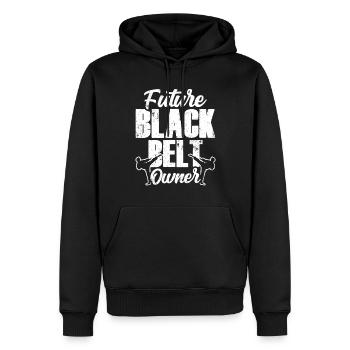 Zukünftiger Schwarzgurt Inhaber Schwarzer Gürtel - Männer Premium Bio Hoodie - Schwarz - Vorne - Nico (187cm)