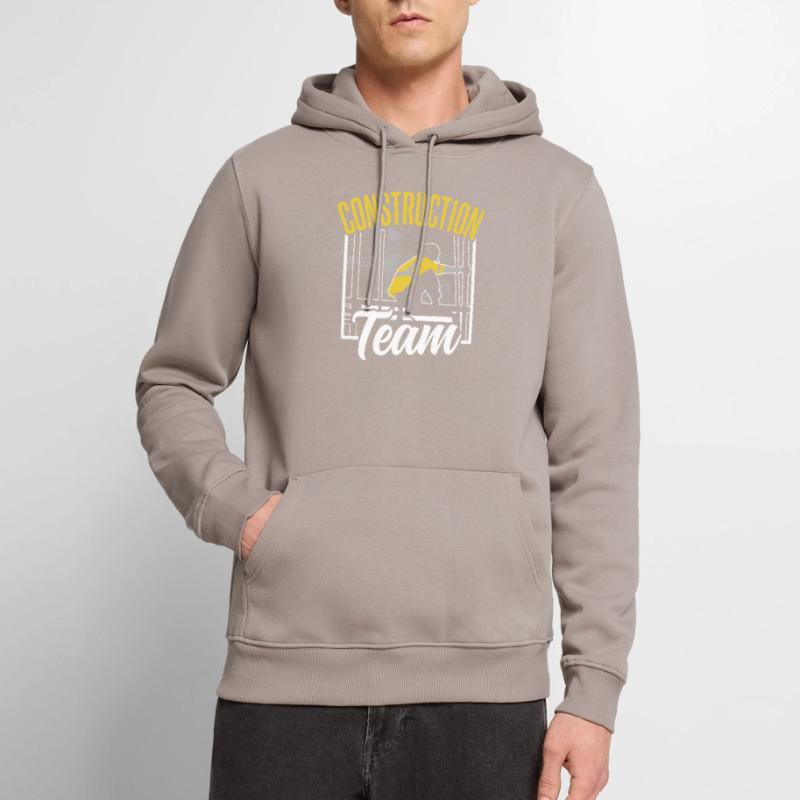 Construction Team Teamwork Construction Site Construction Workers Men’s Premium Organic Hoodie