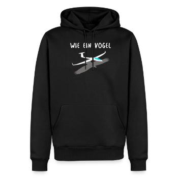 Segelflug Fliegen Lustiger Segelflieger Spruch - Männer Premium Bio Hoodie - Schwarz - Vorne - Nico (187cm)