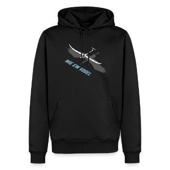 Segelflug Fliegen Lustiger Segelflieger Spruch - Männer Premium Bio Hoodie - Schwarz - Vorne - Nico (187cm)